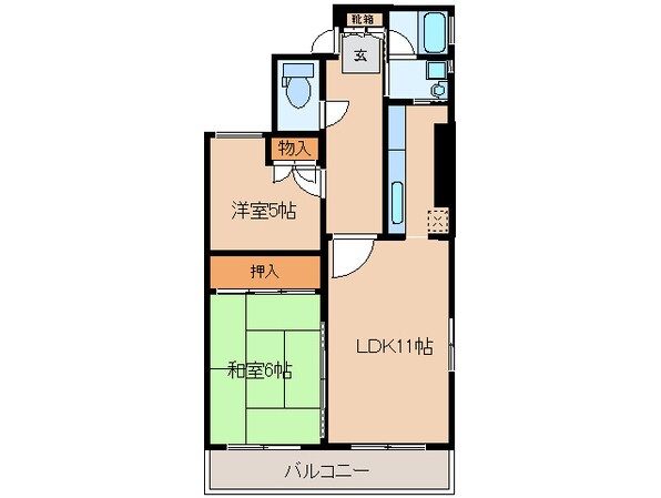 グランセ－ブル高岳の物件間取画像